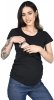 MijaCulture – 2 in 1 Maternity and nursing shirt top 95% Cotton 3074/M03 Black